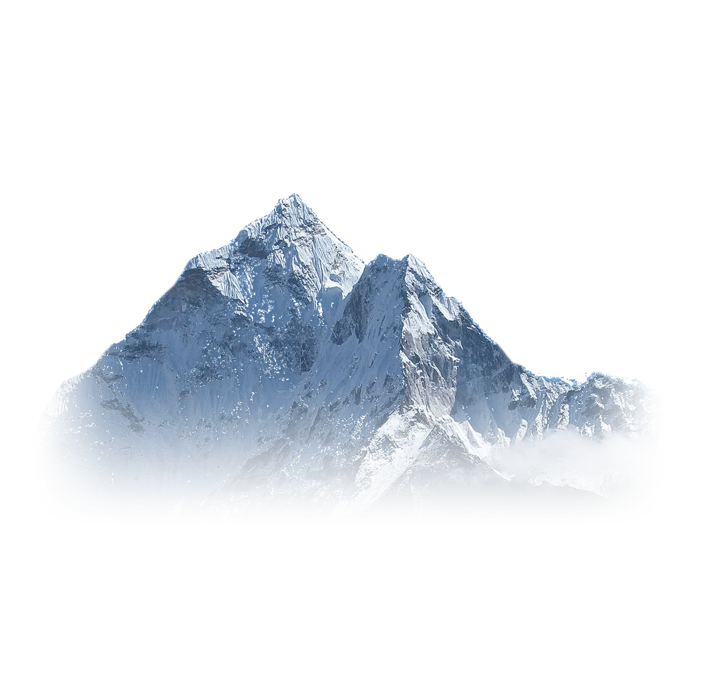 A single snow-covered Himalayan peak